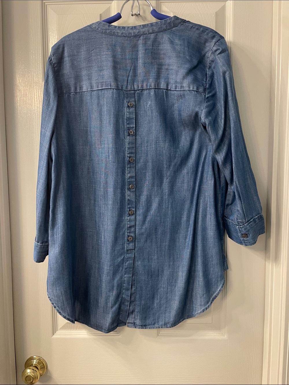 Talbots Light Blue Button-Front Shirt - Picture 2 of 2